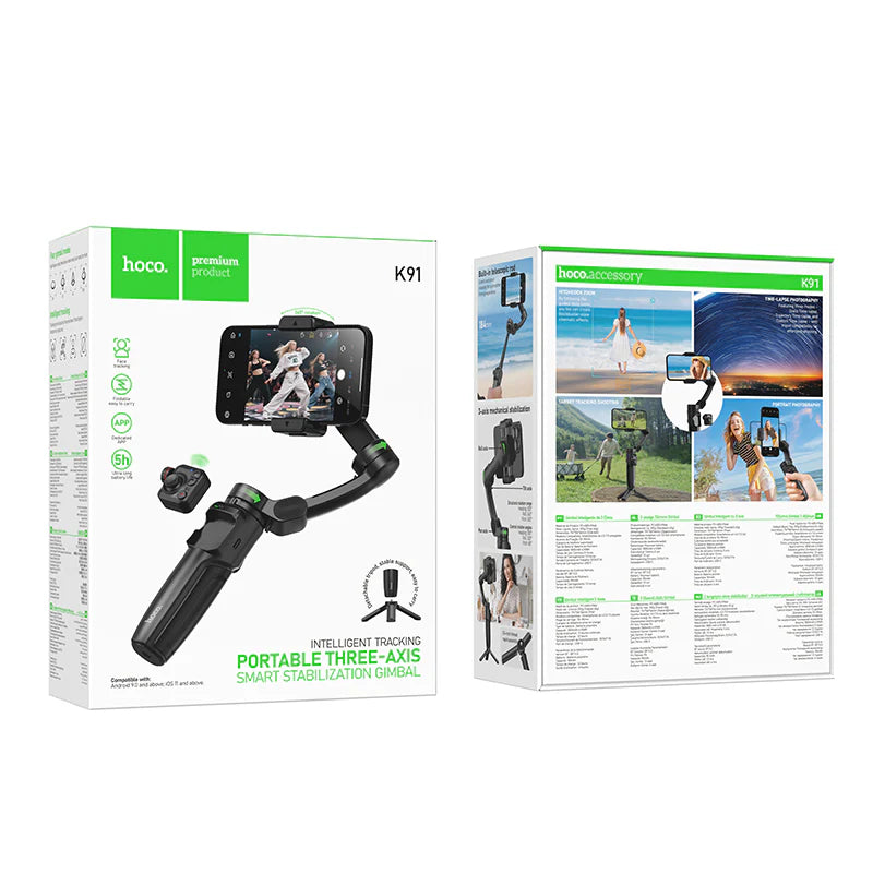 Portable Three-Axis Smart Stabilization Gimbal HOCO K91