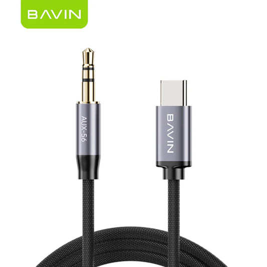 BAVIN AUX56 HiFi Audio Aux Cable Supports Multi-Device Use w/ Stereo Audio for 3.5mm / iPhone/ Type-C