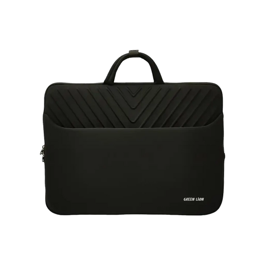 Green Lion Orbit Sleeve Laptop Bag - Black