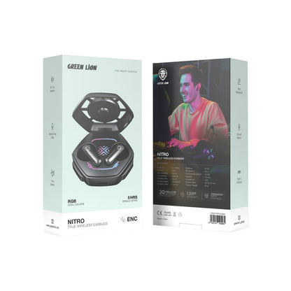 Green Lion Nitro True Wireless Earbuds - Black