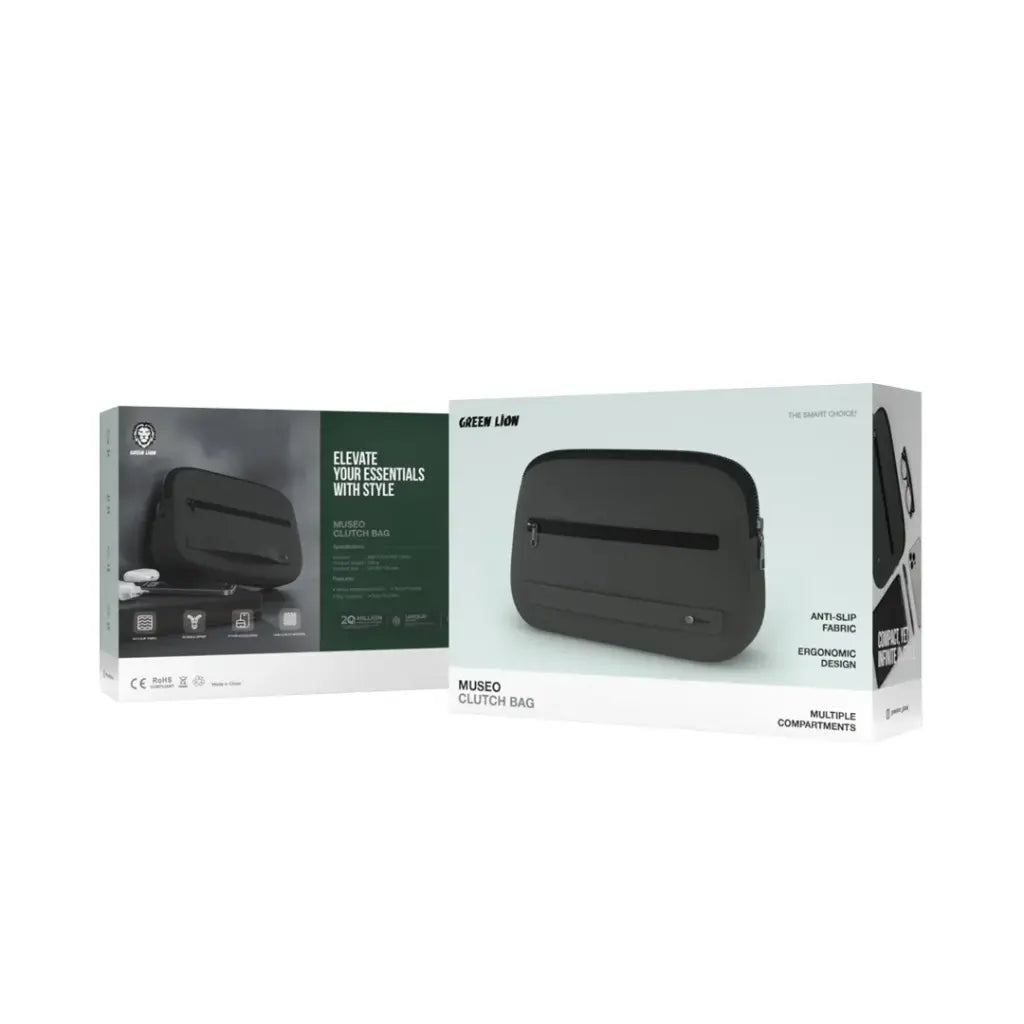 MUSEO Clutch bag  Green Lion- GREY