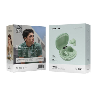 Green Lion Siena True Wireless Earbuds -Green